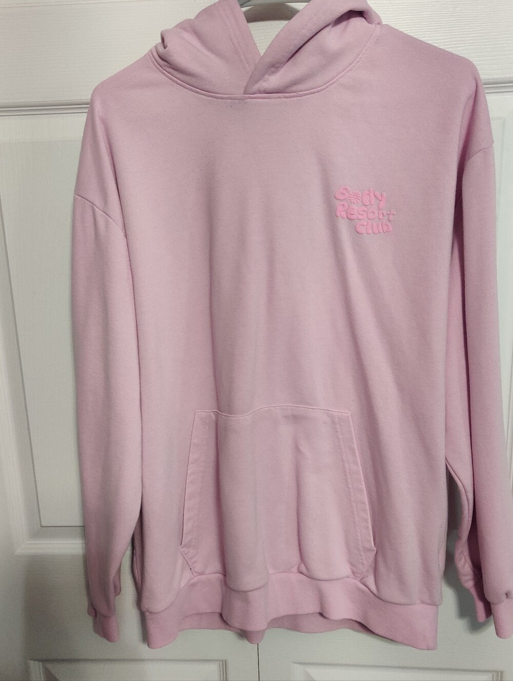 Cotton On Body Resort Club Hoodie M/L Light Purple Pink Logo Sweatshirt Women's